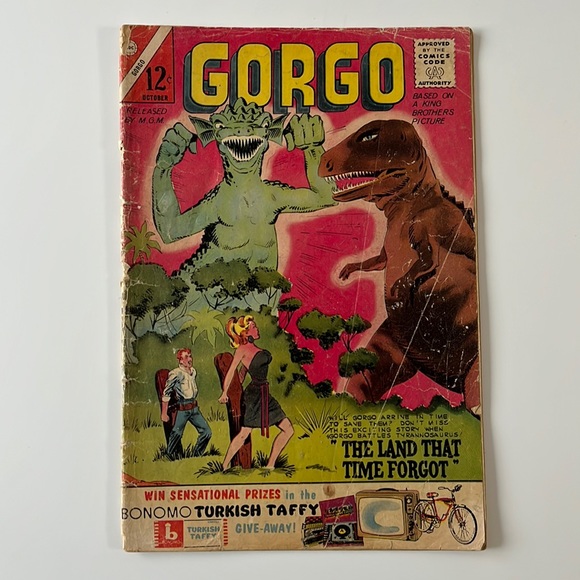 GORGO #15 1963THE LAND THAT TIME FORGOT Vintage Comic Book Charlton Comics - Picture 1 of 5